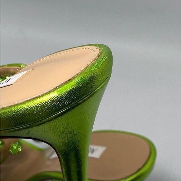 Aquazzura Cha Cha Cha Metallic Leather Sandals size 39 - Picture 11 of 14